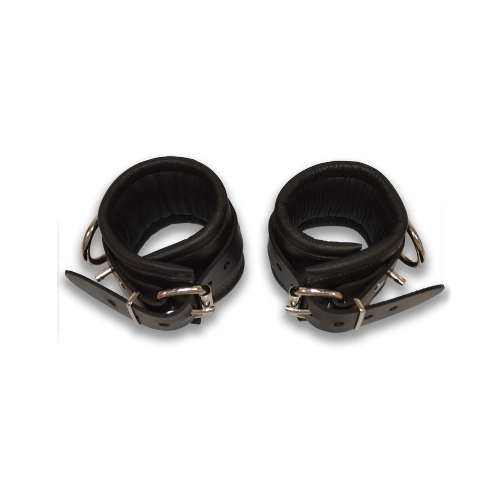 Prowler RED Leather Lockable Ankle Restraints L/XL