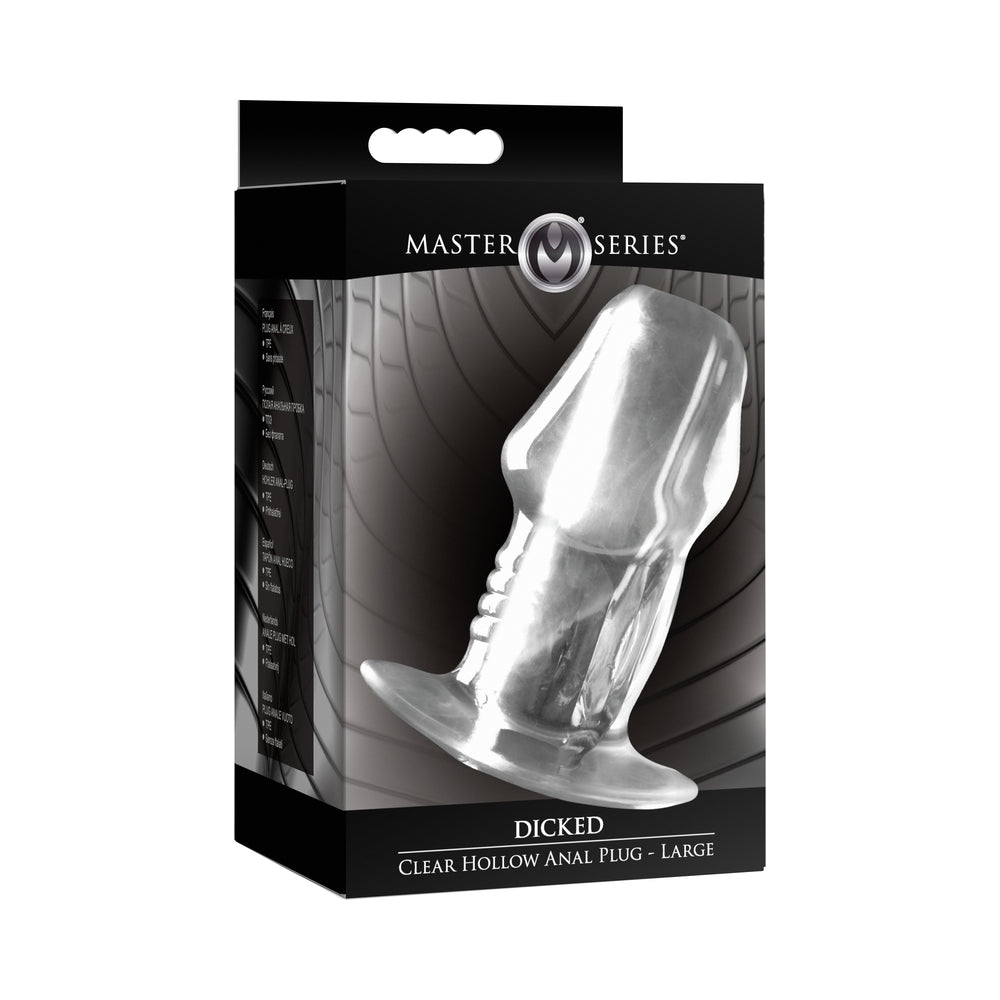 Clear Hollow Anal Plug Large