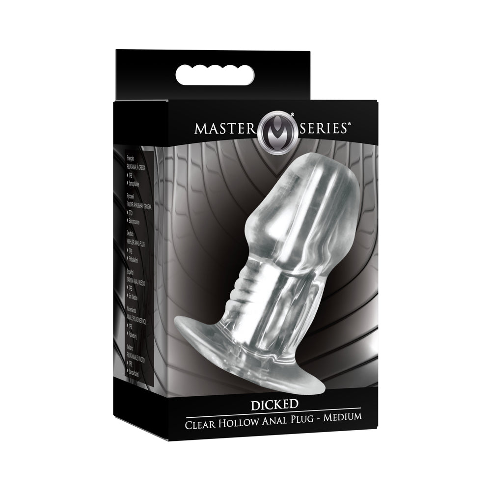 Clear Hollow Anal Plug Medium
