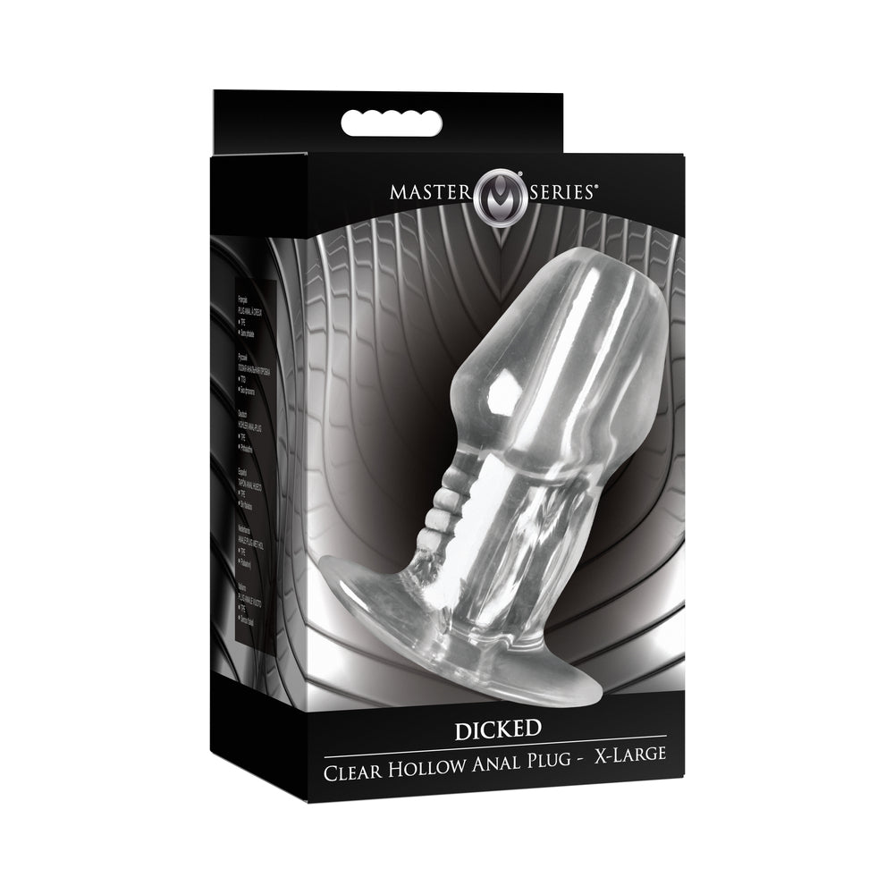Clear Hollow Anal Plug (XLarge)