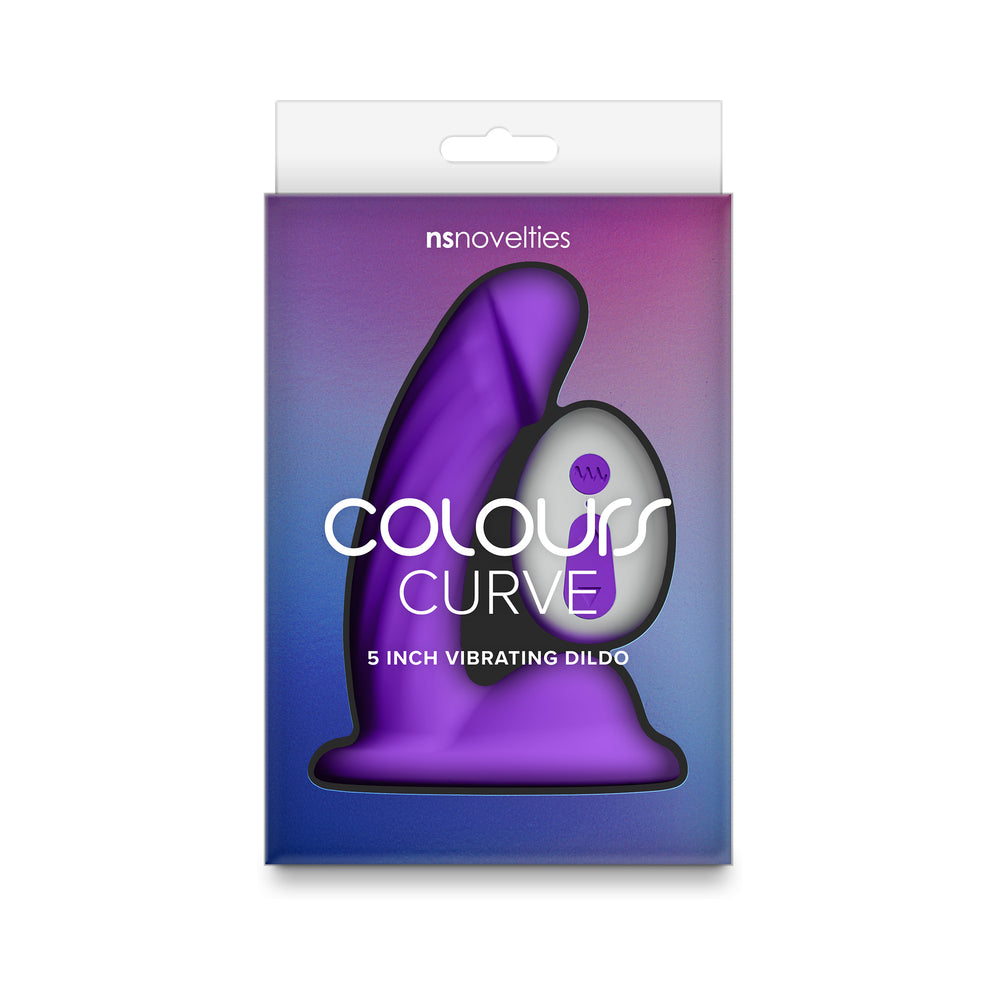 Colours Curve Vibrating 5 " Dildo Purple