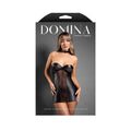 Domina Chemise with Zipper and Buckle Halter (Black, M/L)