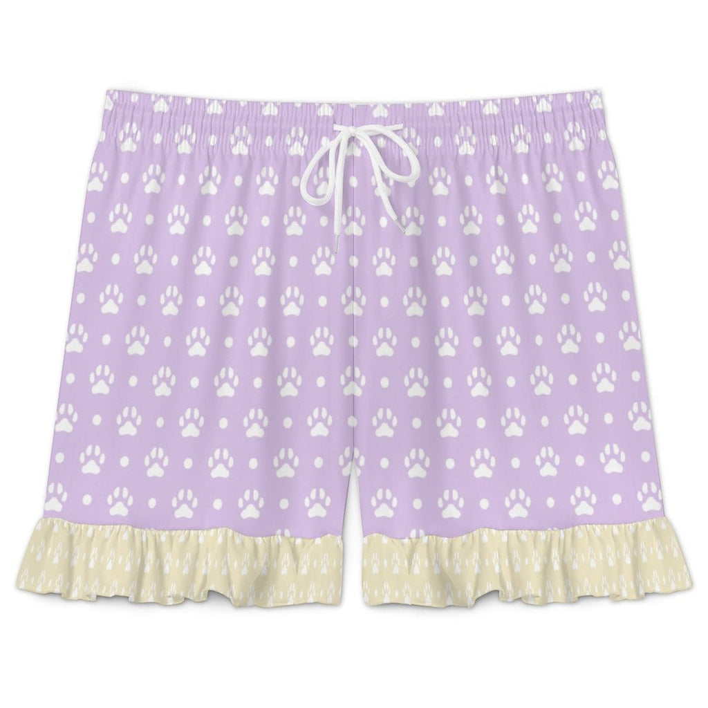 Sweet Puppy Paw Ruffle Pajama Set
