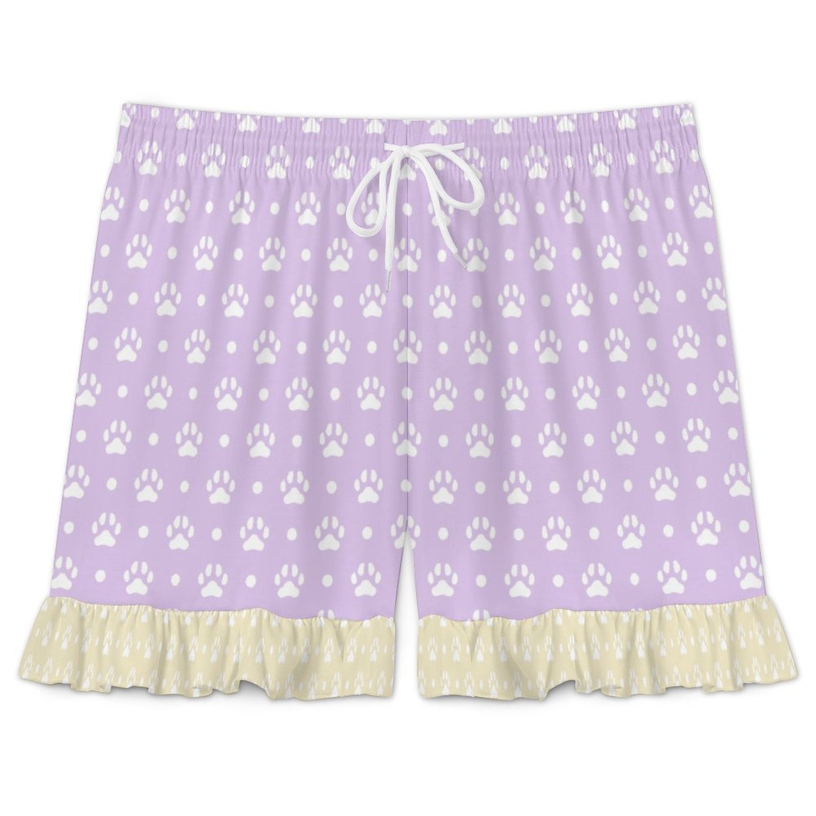 Sweet Puppy Paw Ruffle Pajama Set