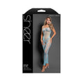 Sheer Open-Crotch Footless Bodystocking (Light Blue, O/S)
