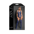 Sheer Halter Bodystocking and G-String (Blue, O/S)