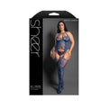 Sheer Halter Bodystocking & G-String (Blue, Queen)