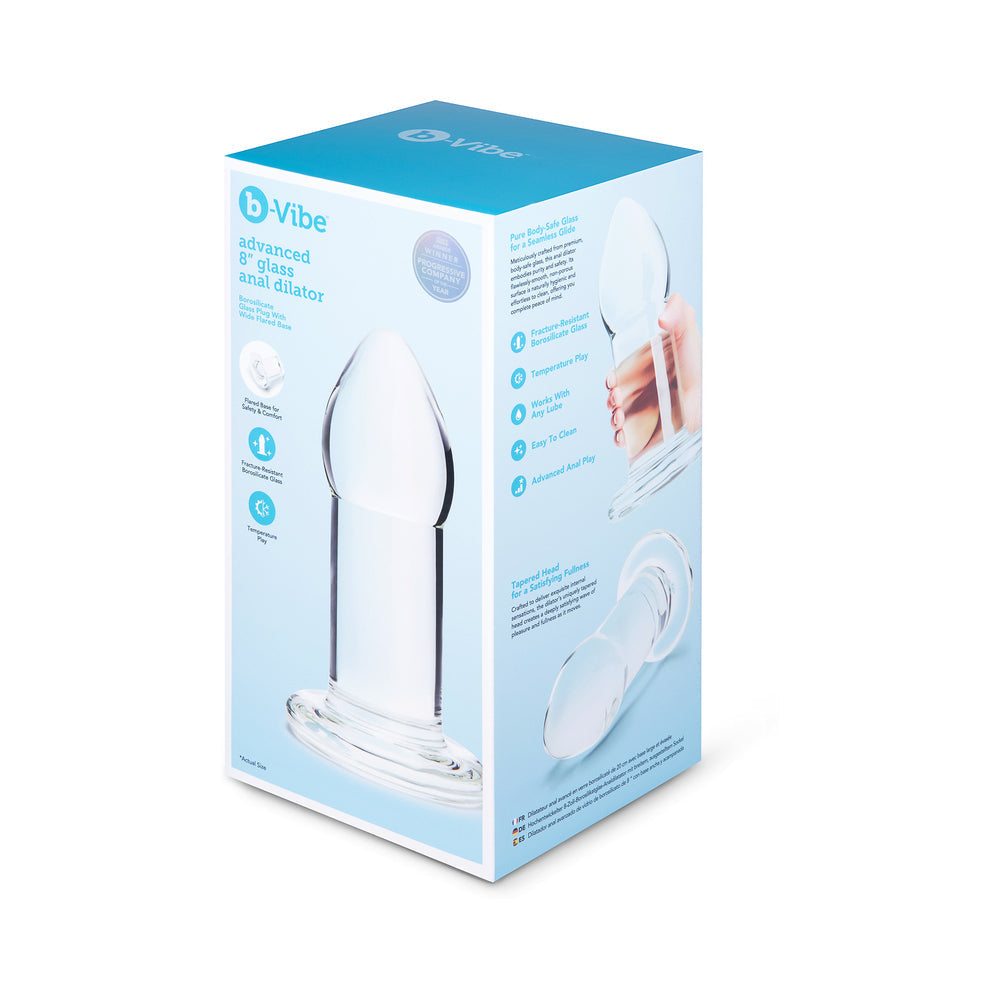 b-Vibe Advanced 8 " Glass Anal Dilator