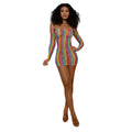 Rainbow Mini Dress with Arm Warmers (O/S)