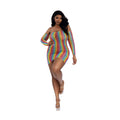 Rainbow Mini Dress with Arm Warmers (Queen Size)