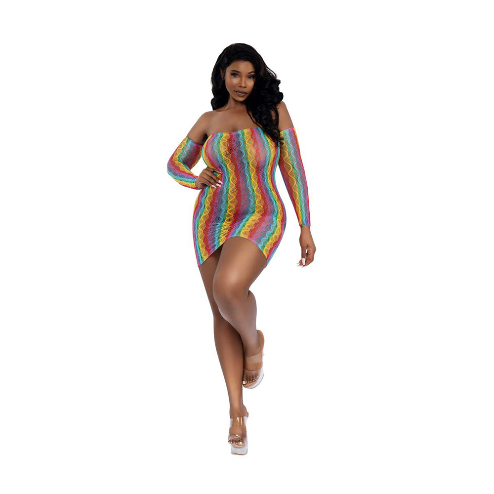 Rainbow Mini Dress with Arm Warmers (Queen Size)