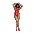 Crotchless Peek-A-Boo Madame Teddy (Red, Queen)