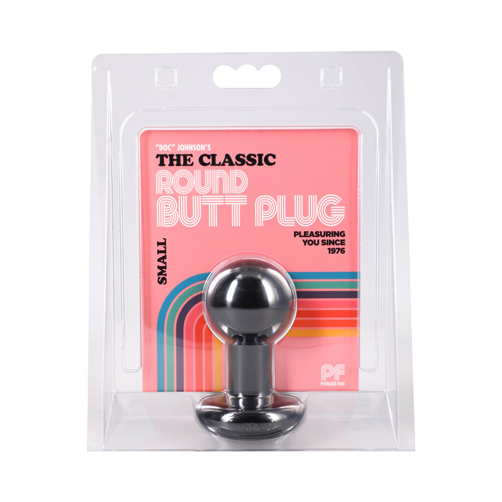 The Classic Round Butt Plug Black Small