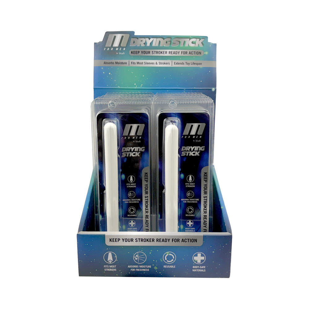 M for Men Drying Stick White 12pcs Counter Display
