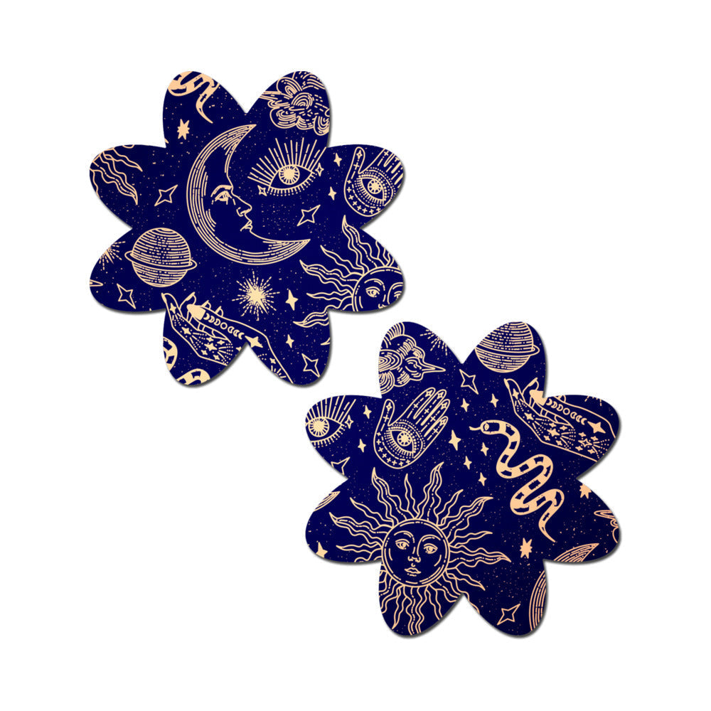 Pastease Midnight Celestial Sun & Moon Petal Breast Pasties