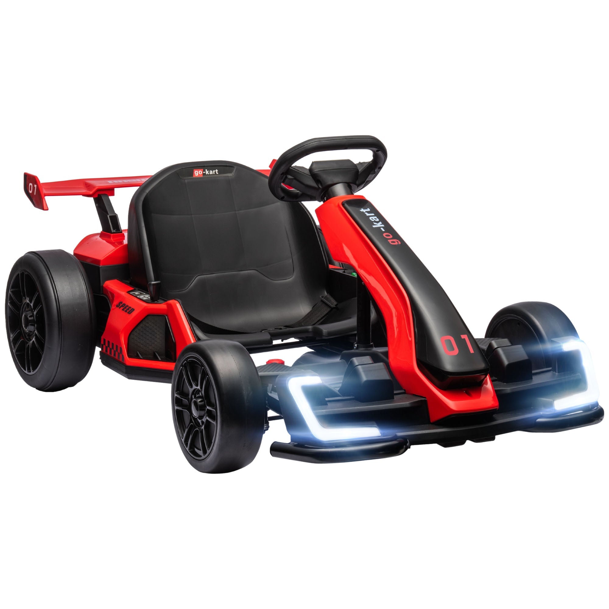 Adjustable Seat Electric Go Kart with Slow Start - 24V, 7.5 MPH
