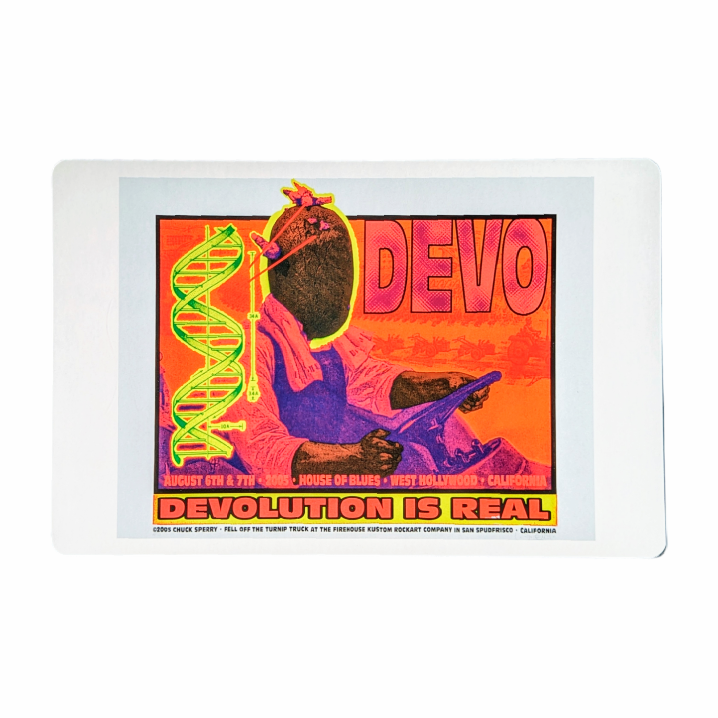 Chuck Sperry Devo, West Hollywood 2005 Art Card