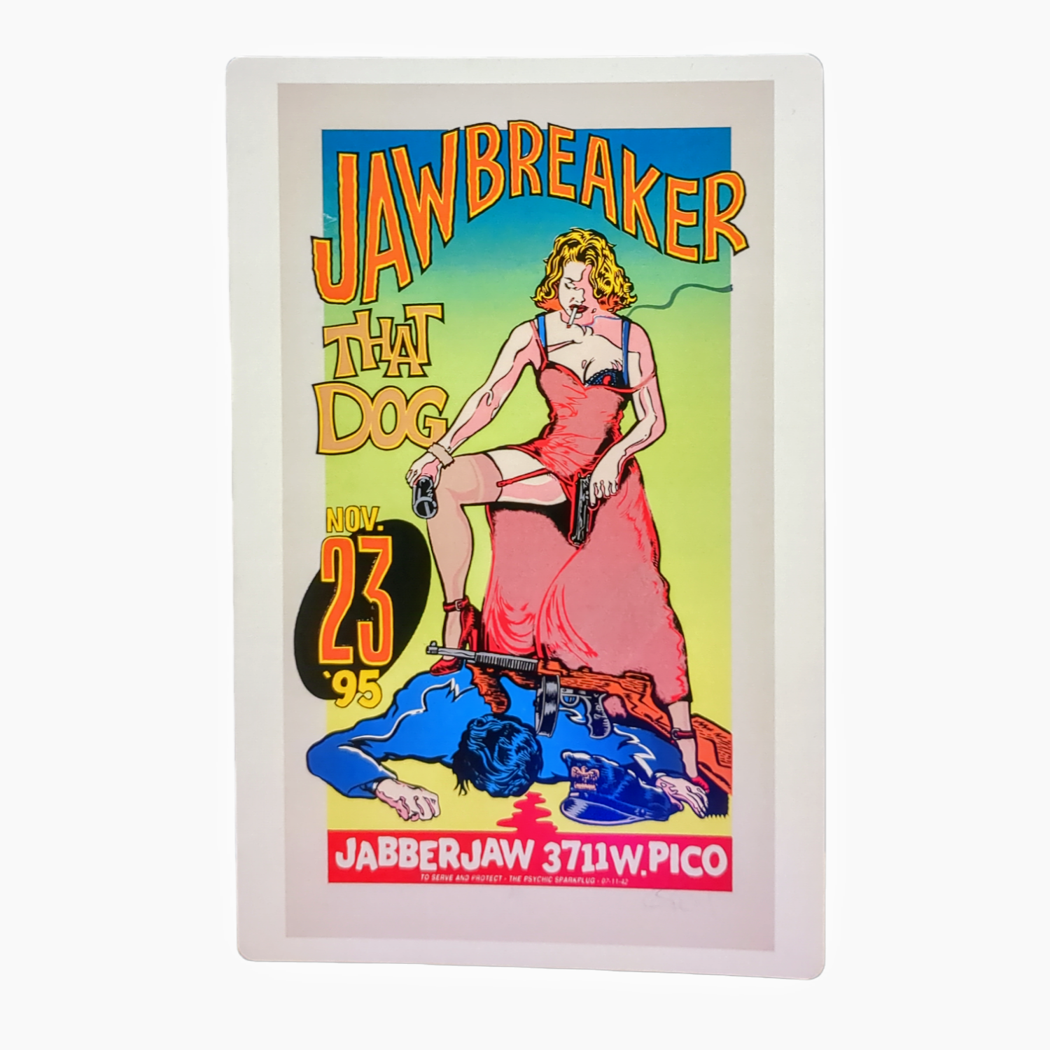 Chuck Sperry Jawbreaker, Los Angeles 1995 Art Card