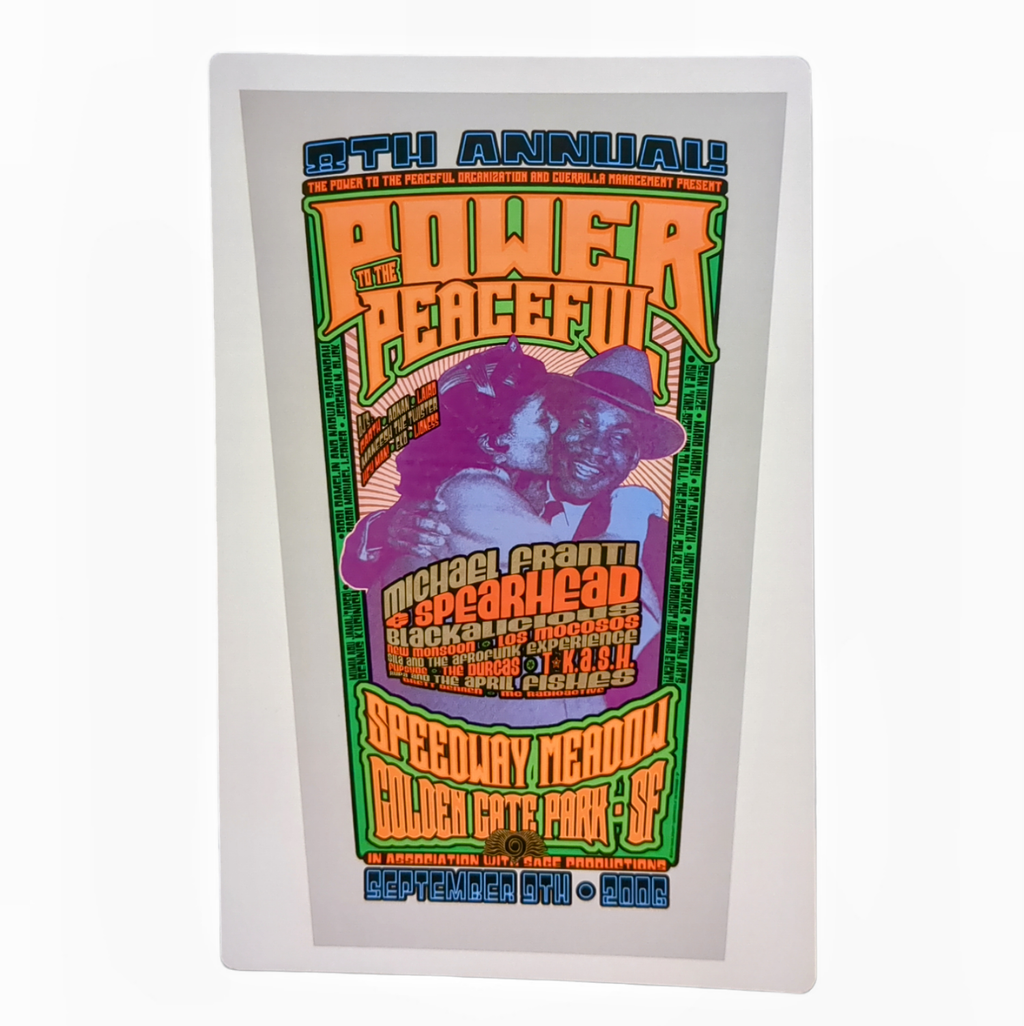 Chuck Sperry Power to the Peaceful, San Francisco 2006 Art Card