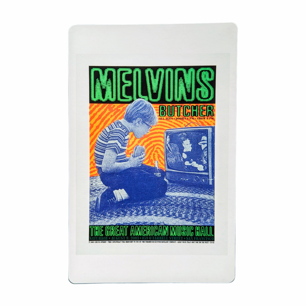 Chuck Sperry The Melvins, San Francisco 2003 Art Card