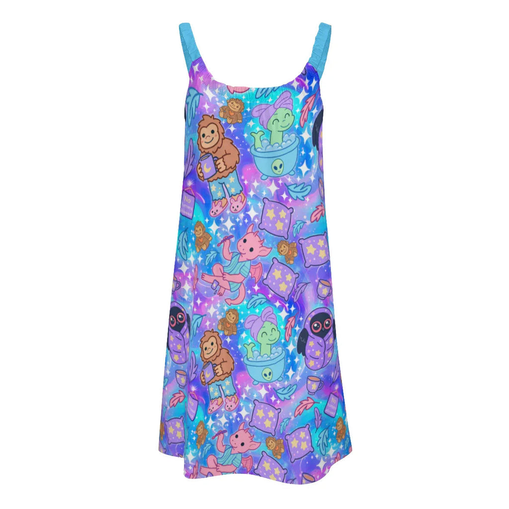 Cryptid Slumber Party Sun Dress