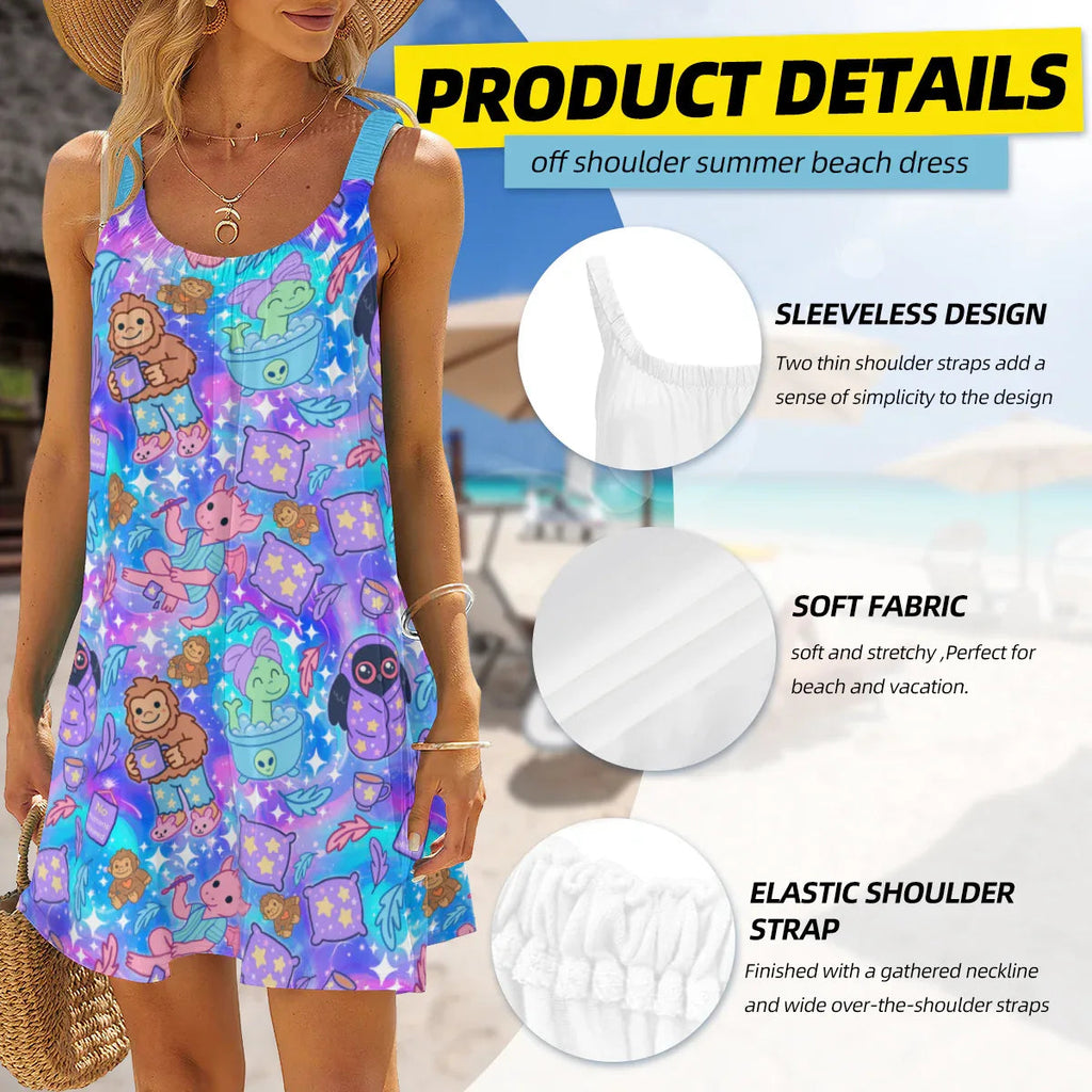 Cryptid Slumber Party Sun Dress