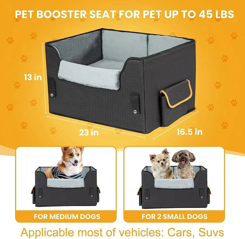 Elevated Dog Car Seat Booster for Safe & Comfortable Travel
