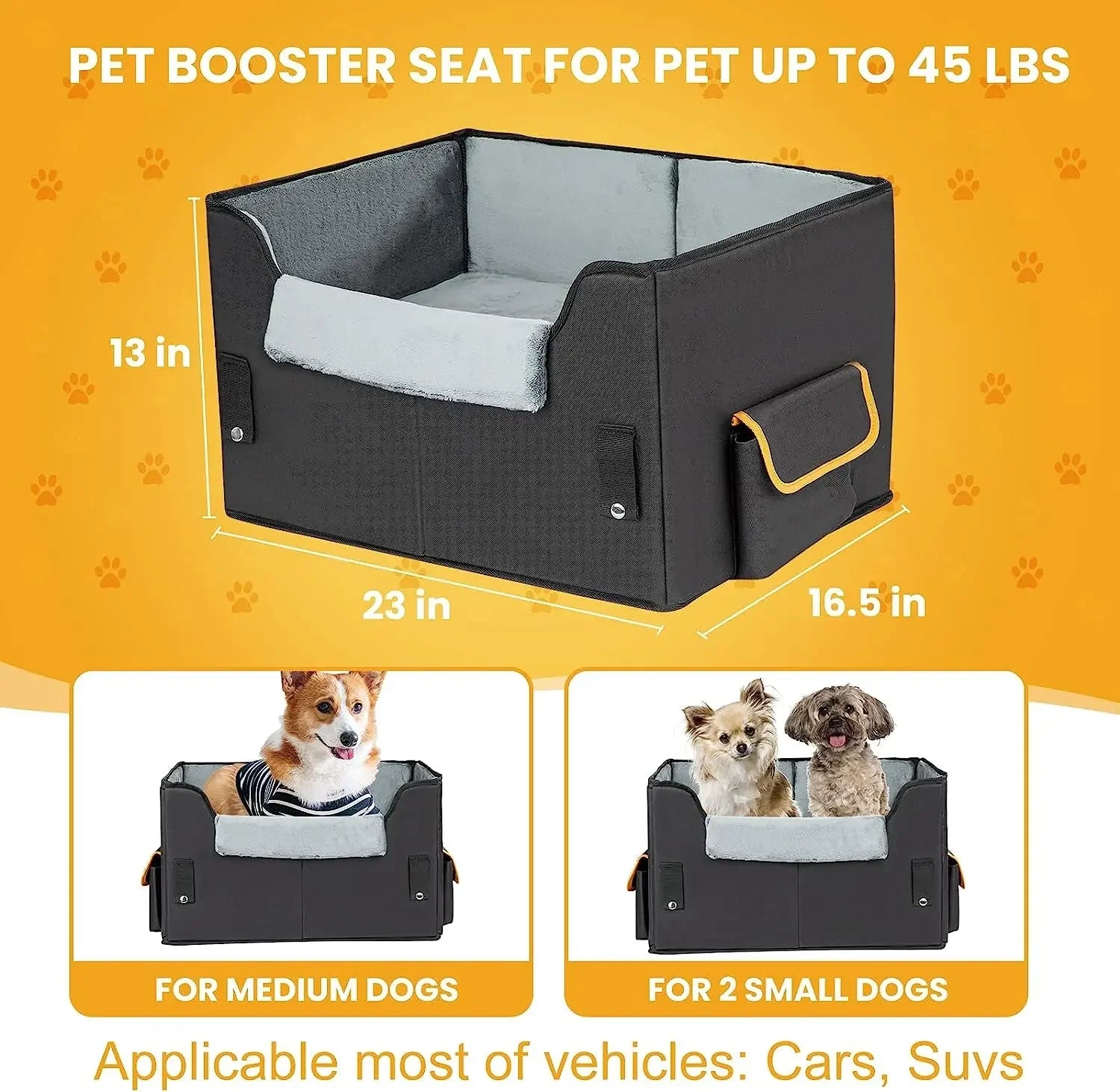 Elevated Dog Car Seat Booster for Safe & Comfortable Travel