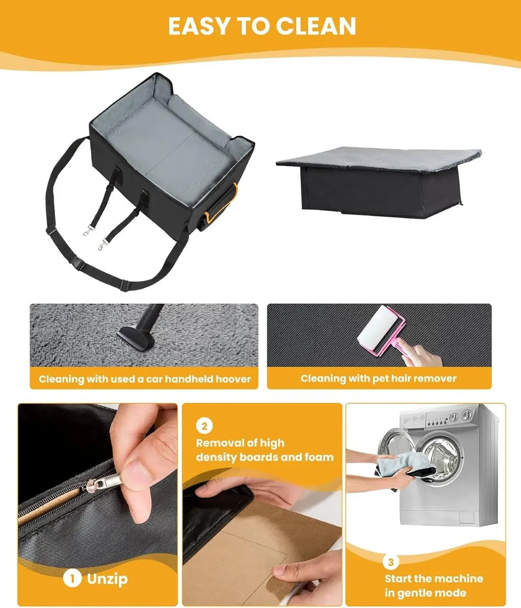 Elevated Dog Car Seat Booster for Safe & Comfortable Travel