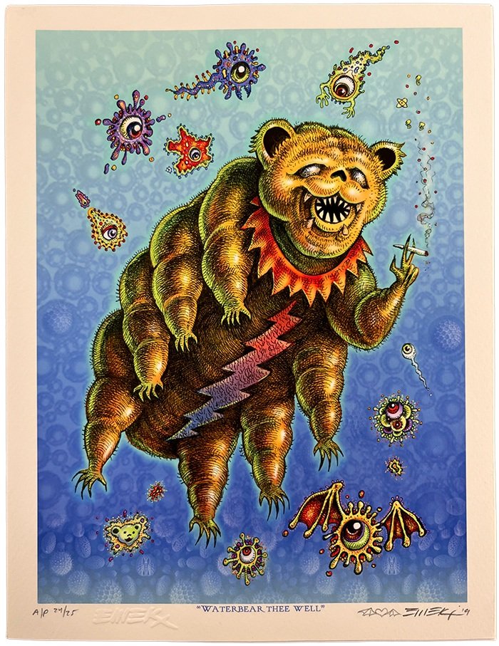 Emek “Waterbear Thee Well” Mini Print