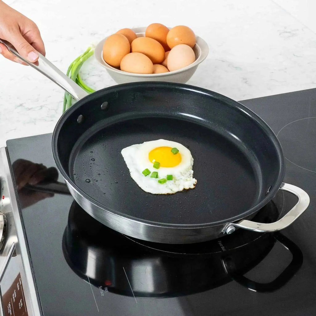 5-Ply Nonstick Stainless Steel Frying Pan