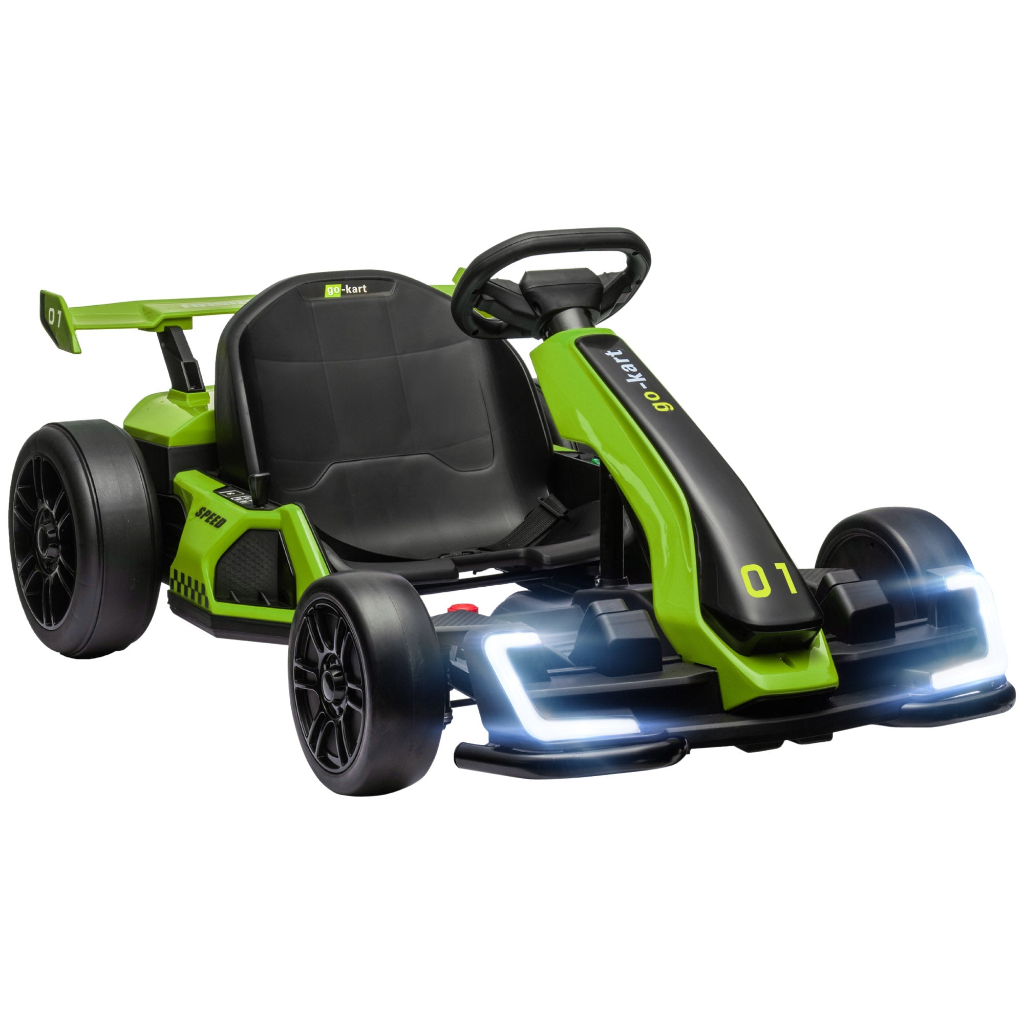 Adjustable Seat Electric Go Kart with Slow Start - 24V, 7.5 MPH