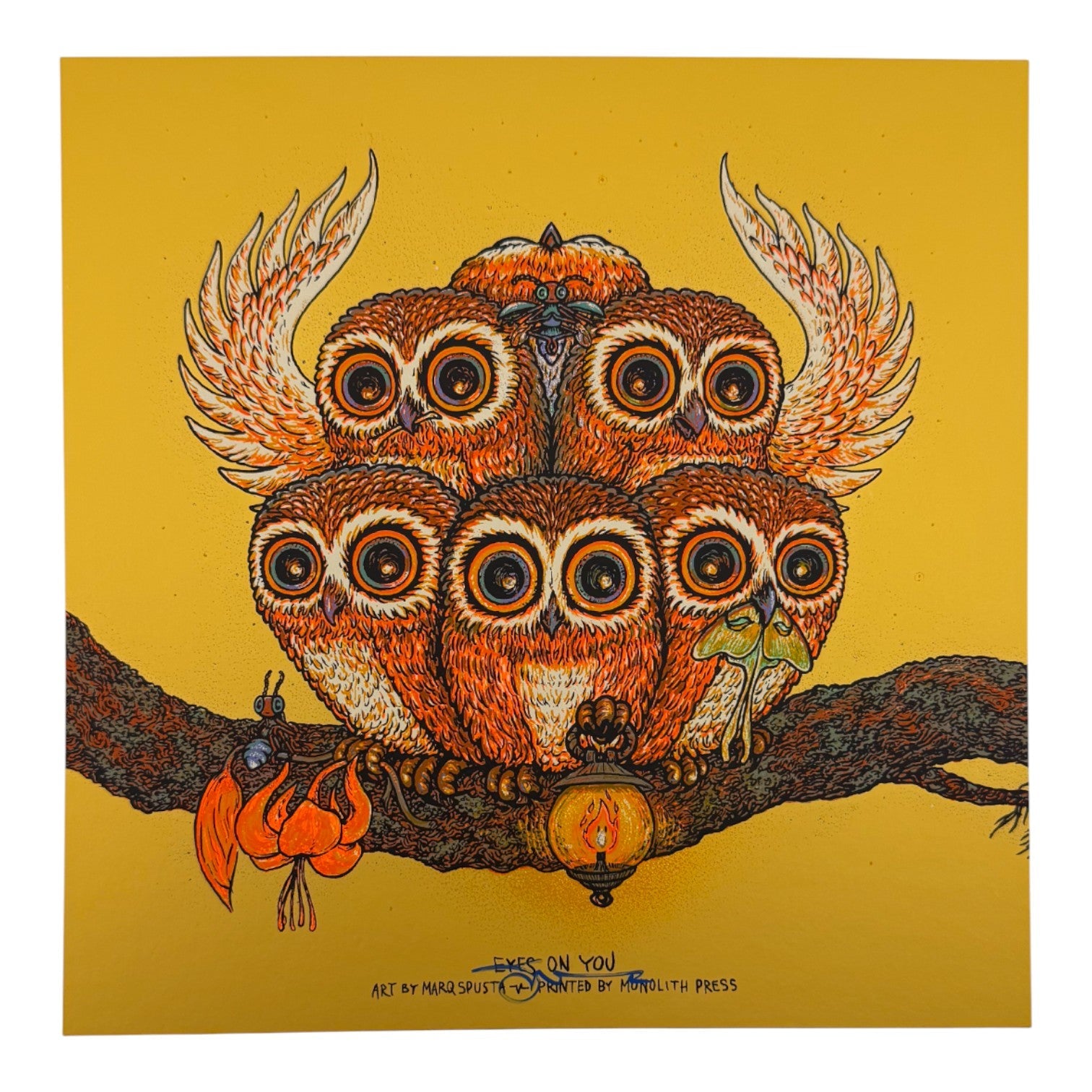 Marq Spusta "Eyes On You" (Gold Foil) Mini Print