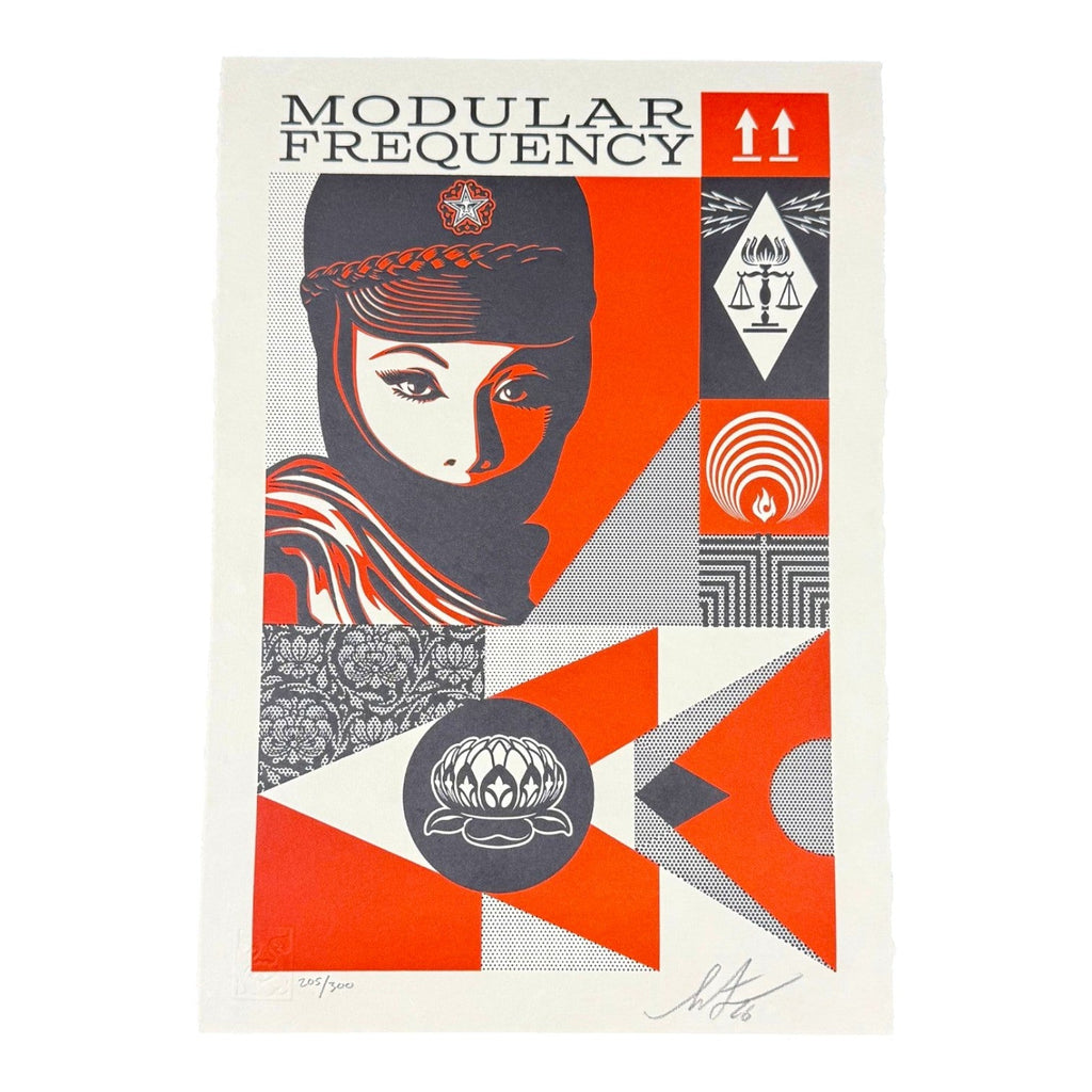 Shepard Fairey "Modular Frequency" Letterpress Print