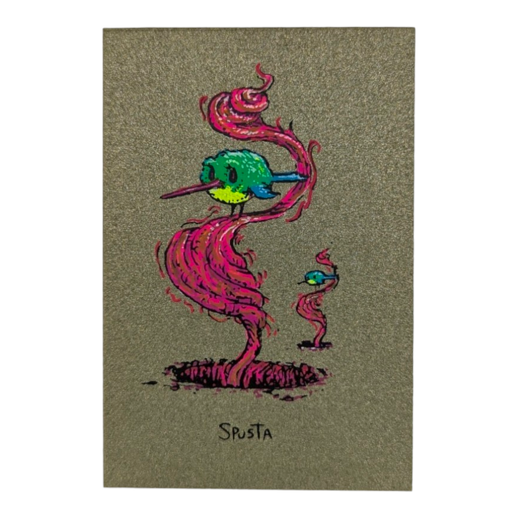 Marq Spusta Two Birds (Olive Shimmer) Micro Print