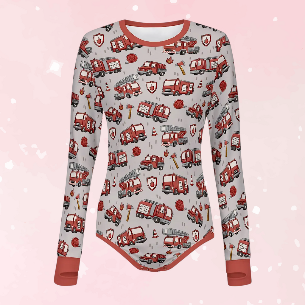 Little Firehouse Long Sleeve CuddleSuit
