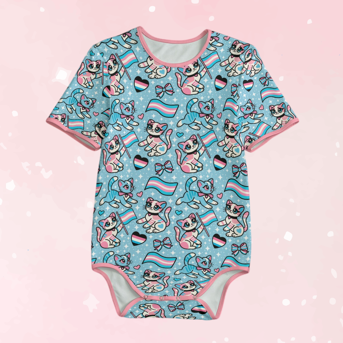Purrfect Trans Pride Adult Cuddlesuit