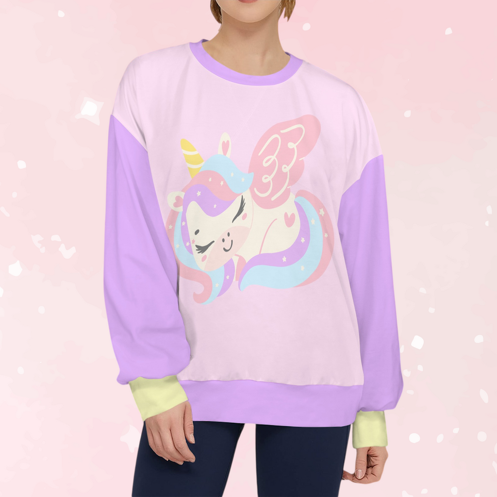 Dreamy Unicorn Snuggle Oversized Sweater