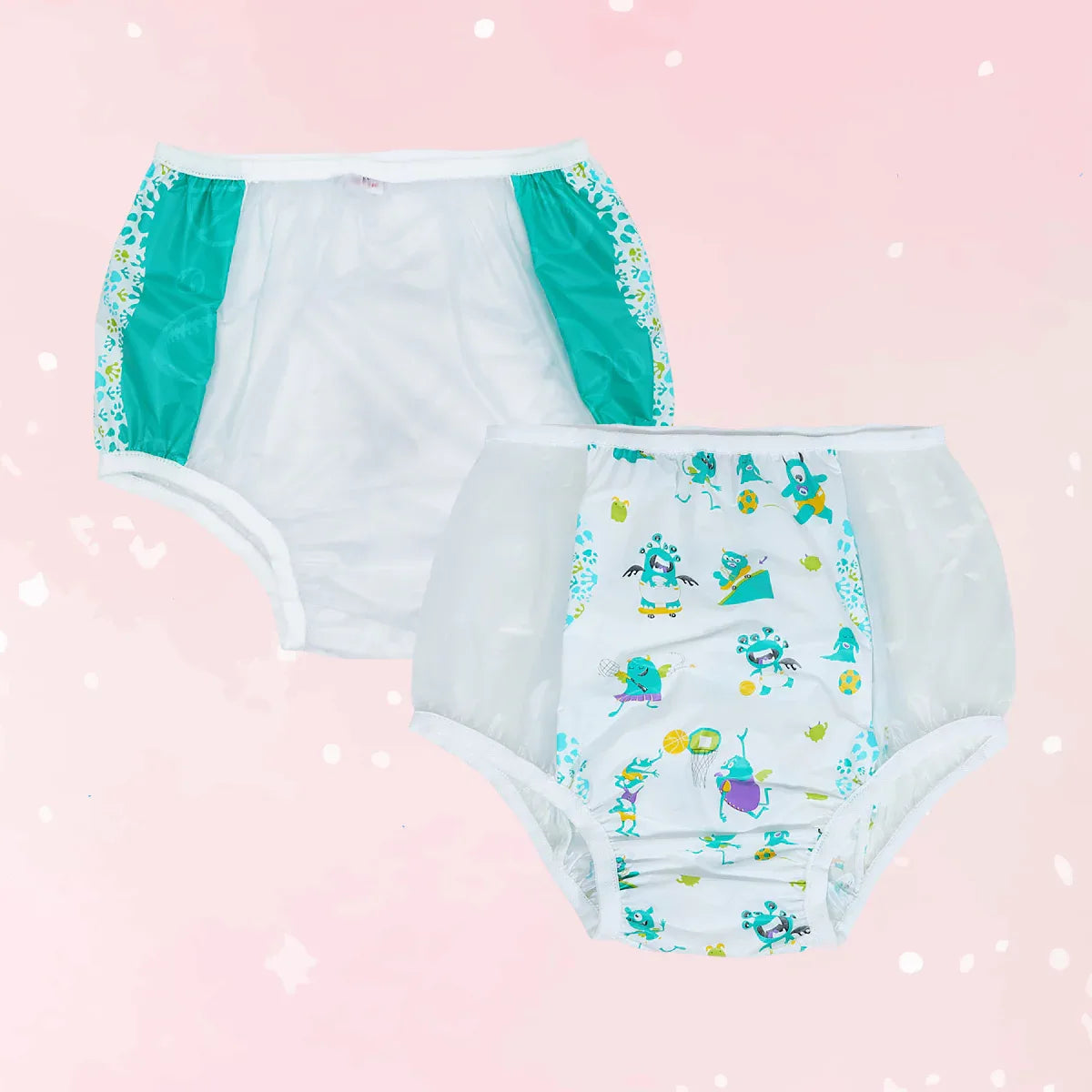 Clear Wave Diaper Cover | 2-Pack PVC Waterproof ABDL