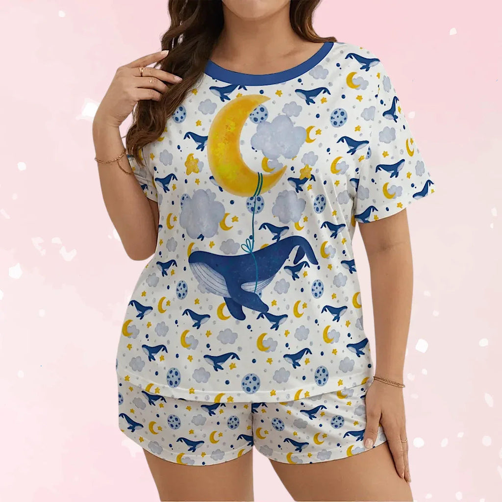 Sleepy Whale Jammies Shorts Set