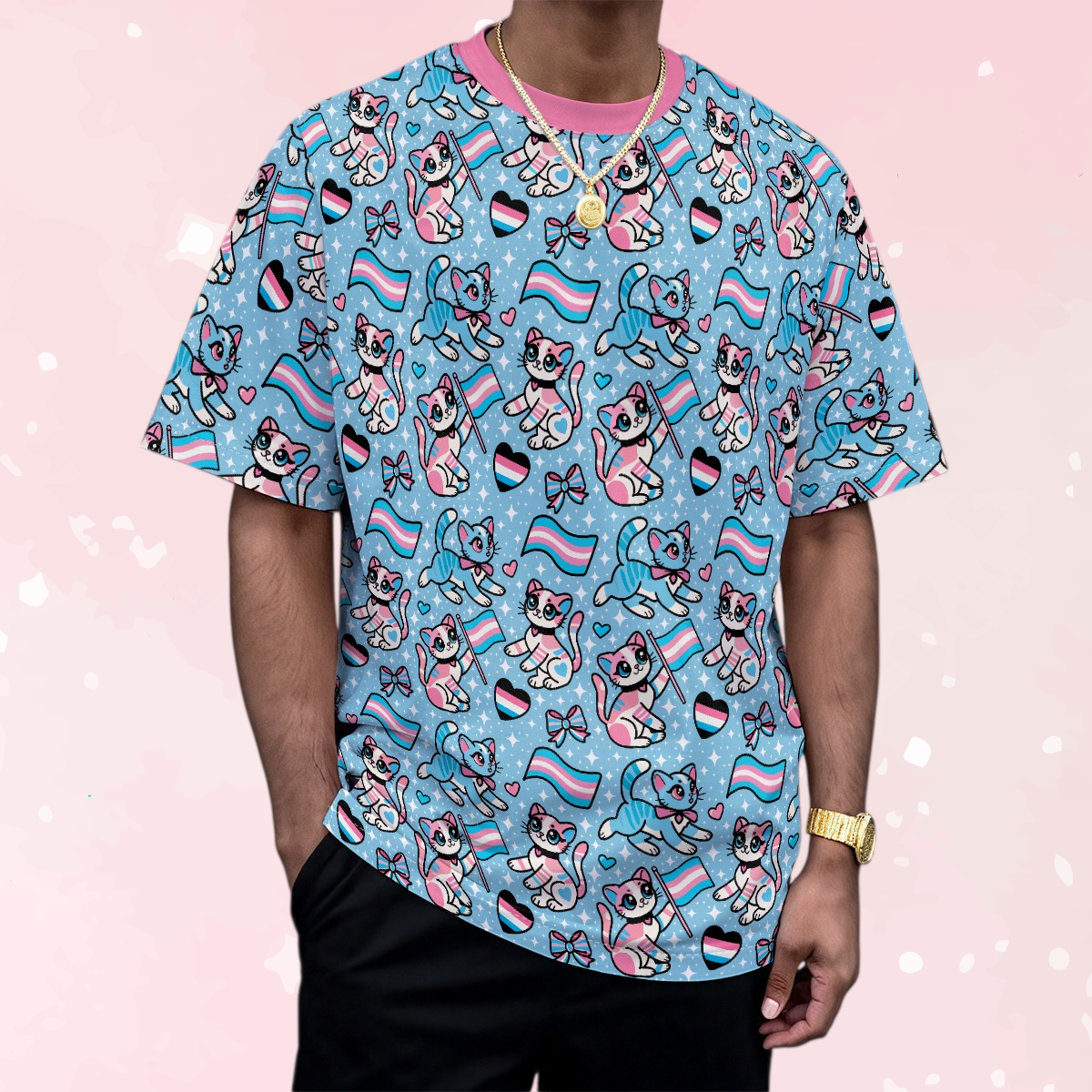 Purrfect Trans Pride Unisex Play Tee