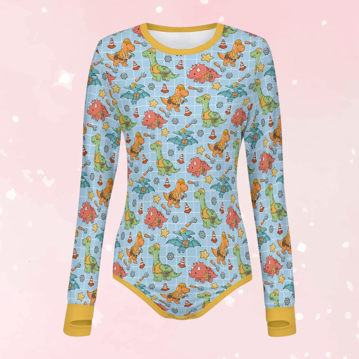 Dino Builders Long Sleeve CuddleSuit