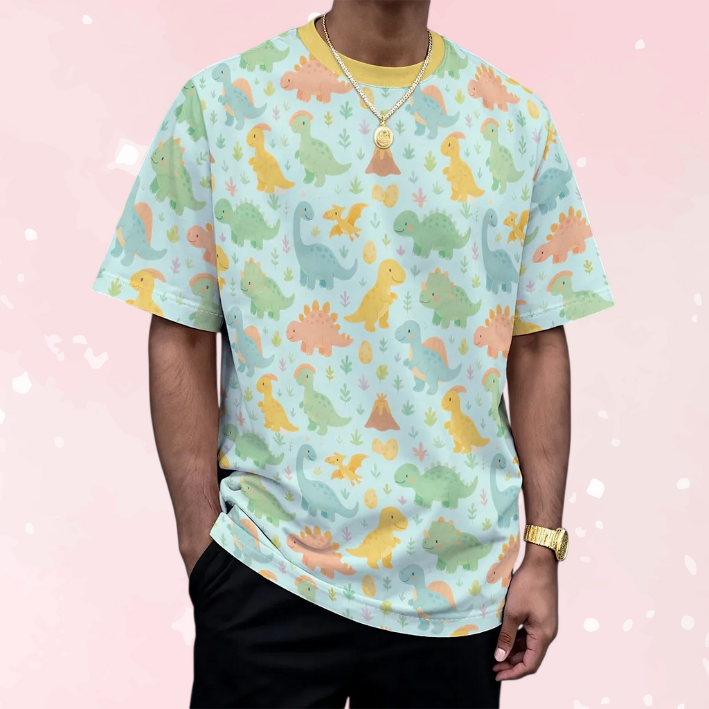 Dino Dreamland Soft Pastel Play Tee