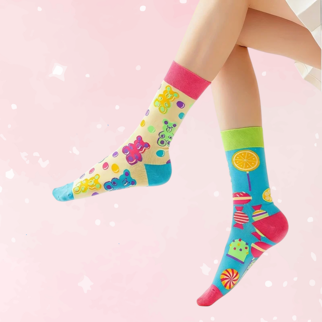 Candy Bear Mid-Calf Socks
