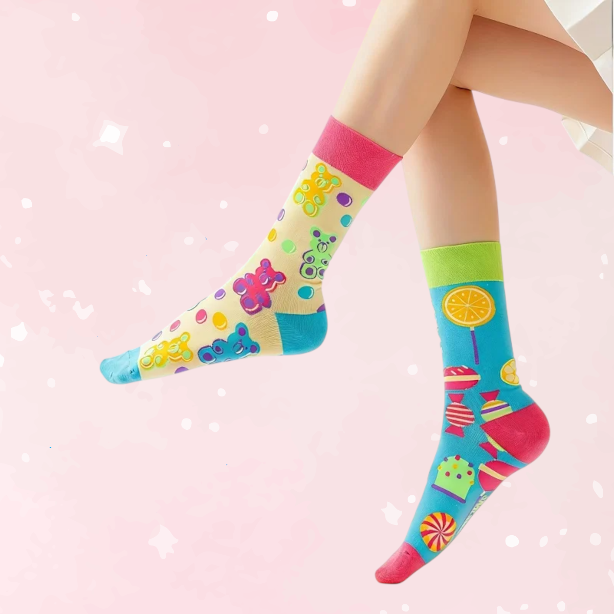 Candy Bear Mid-Calf Socks