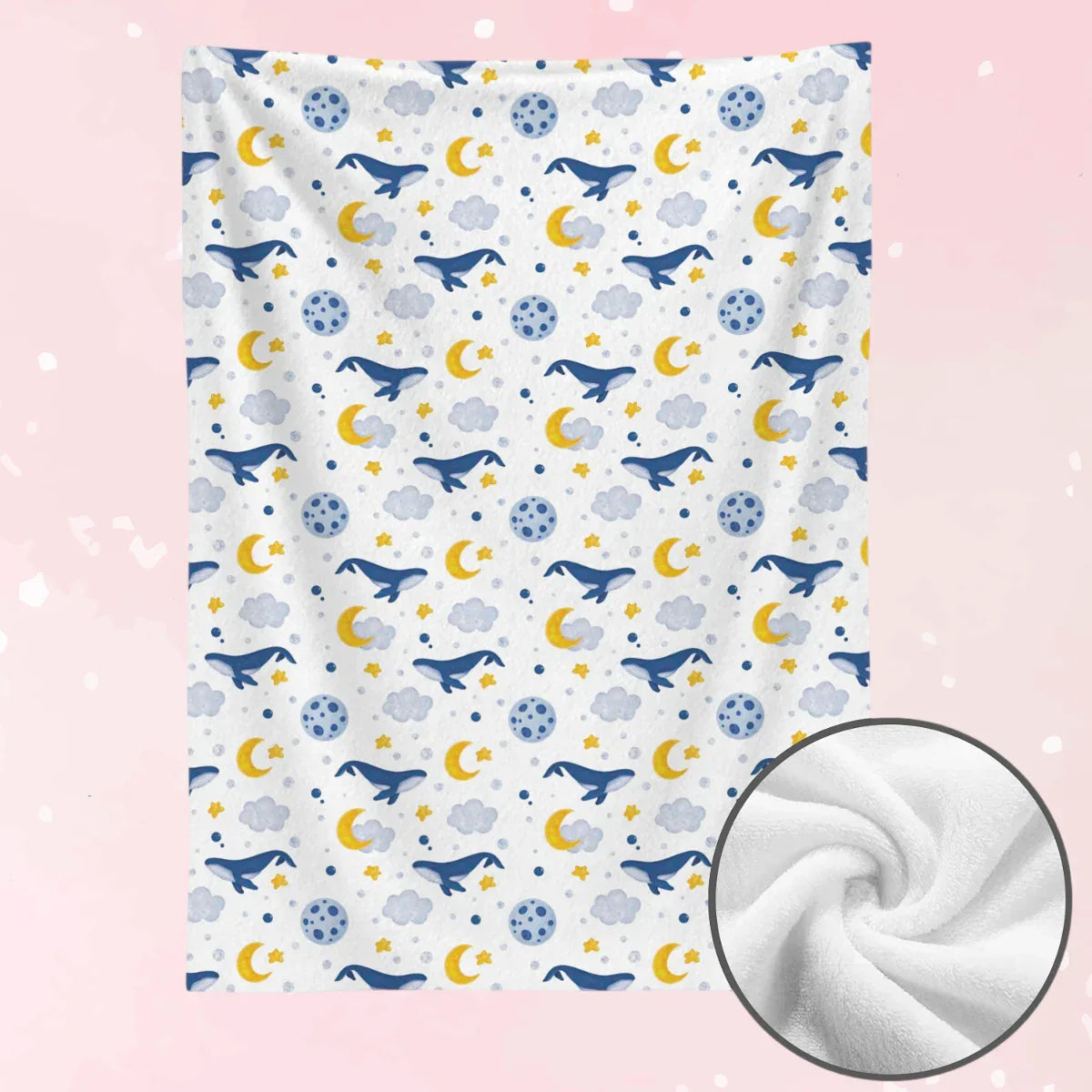 Dreamy Whale Fleece Blanket