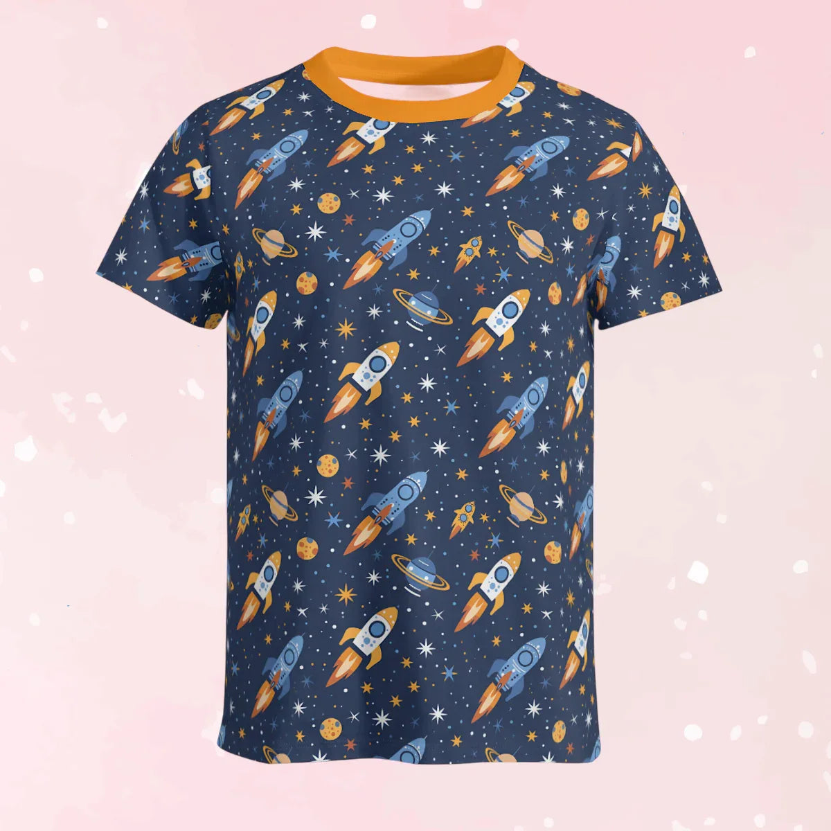 Cute Cosmic Rocket Play Tee