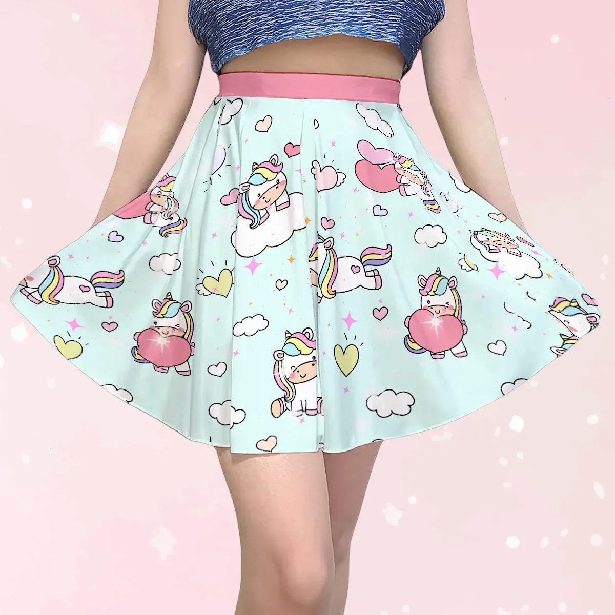 Pretty Unicorns Short Skirt
