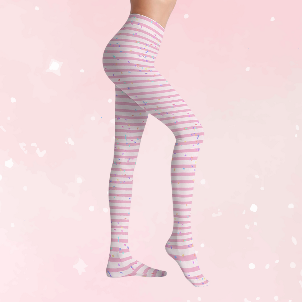 Sweet Sprinkle Stripes Stretch Tights