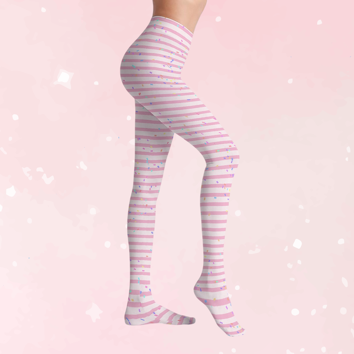 Sweet Sprinkle Stripes Stretch Tights